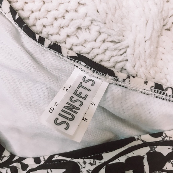 Sunsets Black/White High Rise Bikini Bottom XS NWT - Picture 4 of 8